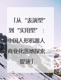从“表演型”到“实用型”：中国人形机器人商业化落地探索提速