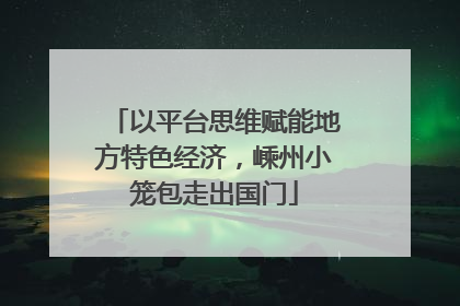 以平台思维赋能地方特色经济，嵊州小笼包走出国门