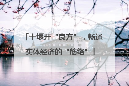 十堰开“良方”，畅通实体经济的“筋络”