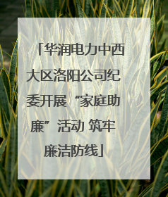 华润电力中西大区洛阳公司纪委开展“家庭助廉”活动 筑牢廉洁防线