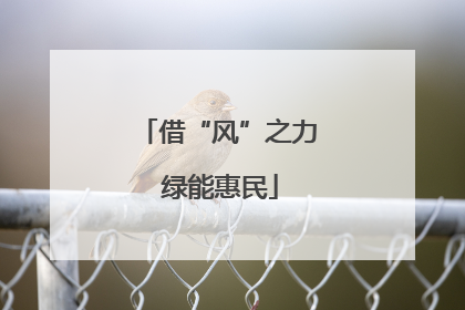 借“风”之力 绿能惠民