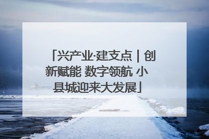 兴产业·建支点｜创新赋能 数字领航 小县城迎来大发展