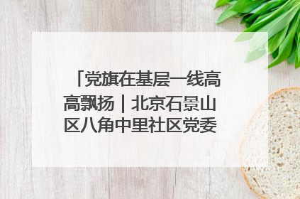 党旗在基层一线高高飘扬｜北京石景山区八角中里社区党委：用脚步丈量民生