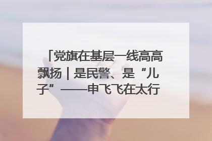 党旗在基层一线高高飘扬｜是民警、是“儿子”——申飞飞在太行山中的一线坚守