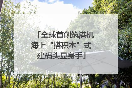 全球首创筑港机海上“搭积木”式建码头显身手