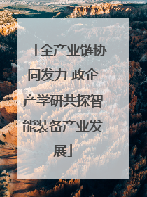 全产业链协同发力 政企产学研共探智能装备产业发展