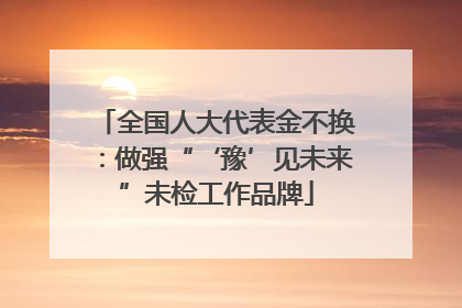 全国人大代表金不换：做强“‘豫’见未来”未检工作品牌