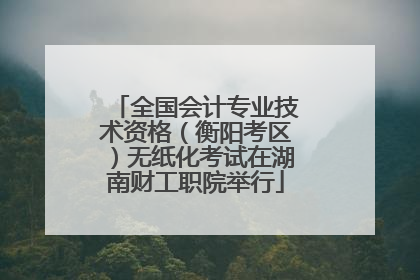 全国会计专业技术资格（衡阳考区）无纸化考试在湖南财工职院举行