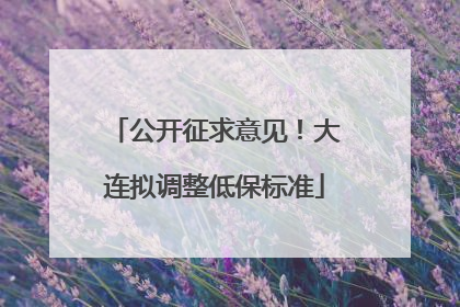 公开征求意见！大连拟调整低保标准