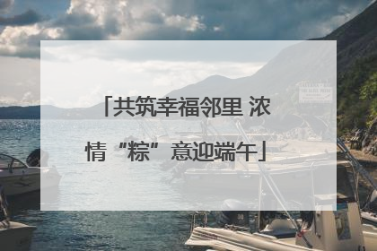 共筑幸福邻里 浓情“粽”意迎端午