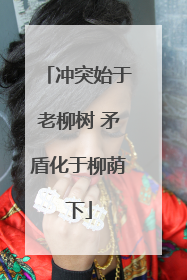 冲突始于老柳树 矛盾化于柳荫下