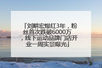 刘畊宏爆红3年，粉丝首次跌破6000万，线下运动品牌门店开业一周实景曝光