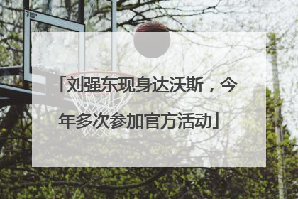 刘强东现身达沃斯，今年多次参加官方活动