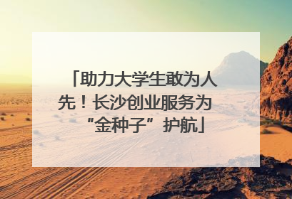助力大学生敢为人先！长沙创业服务为“金种子”护航