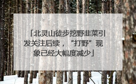 北灵山徒步挖野韭菜引发关注后续，“打野”现象已经大幅度减少