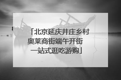 北京延庆井庄乡村奥莱商街端午开街 一站式逛吃游购