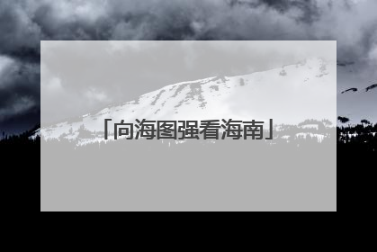 向海图强看海南