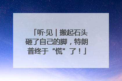 听·见｜搬起石头砸了自己的脚，特朗普终于“慌”了！