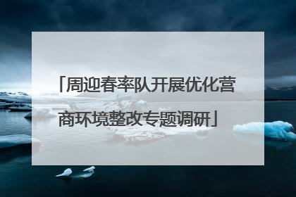 周迎春率队开展优化营商环境整改专题调研