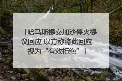 哈马斯提交加沙停火提议回应 以方称将此回应视为“有效拒绝”