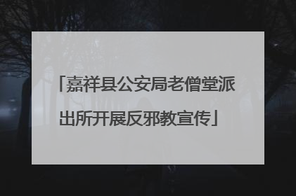 嘉祥县公安局老僧堂派出所开展反邪教宣传