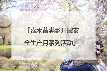 嘉禾普满乡开展安全生产月系列活动