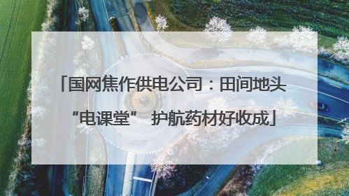国网焦作供电公司：田间地头“电课堂” 护航药材好收成