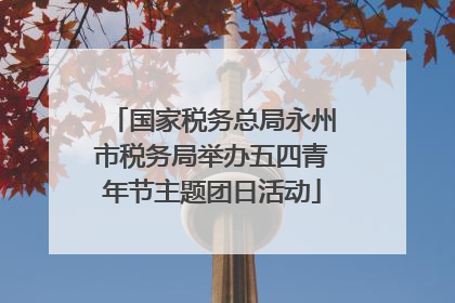 国家税务总局永州市税务局举办五四青年节主题团日活动