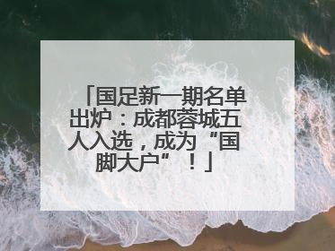 国足新一期名单出炉：成都蓉城五人入选，成为“国脚大户”！