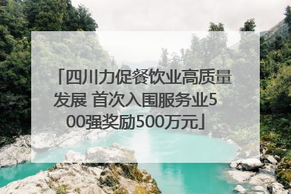 四川力促餐饮业高质量发展 首次入围服务业500强奖励500万元