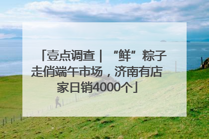 壹点调查｜“鲜”粽子走俏端午市场，济南有店家日销4000个