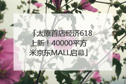 太原首店经济618上新！40000平方米京东MALL启幕
