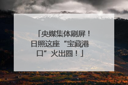 央媒集体刷屏！日照这座“宝藏港口”火出圈！