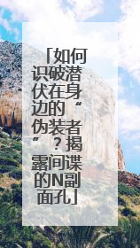 如何识破潜伏在身边的“伪装者”？揭露间谍的N副面孔