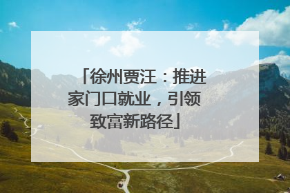 徐州贾汪：推进家门口就业，引领致富新路径