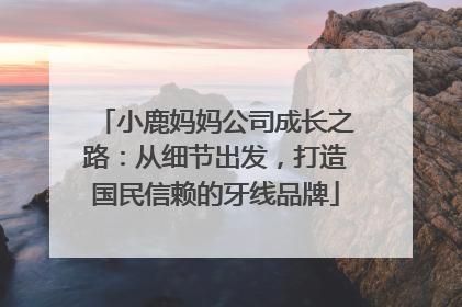 小鹿妈妈公司成长之路：从细节出发，打造国民信赖的牙线品牌