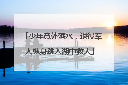 少年意外落水，退役军人纵身跳入湖中救人