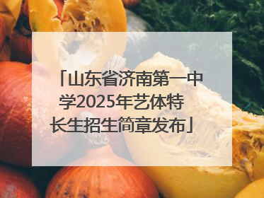 山东省济南第一中学2025年艺体特长生招生简章发布