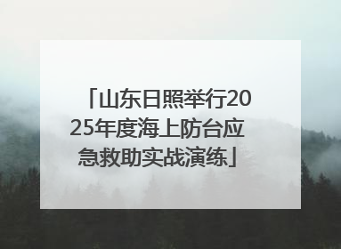 山东日照举行2025年度海上防台应急救助实战演练