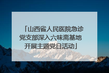 山西省人民医院急诊党支部深入六味斋基地开展主题党日活动