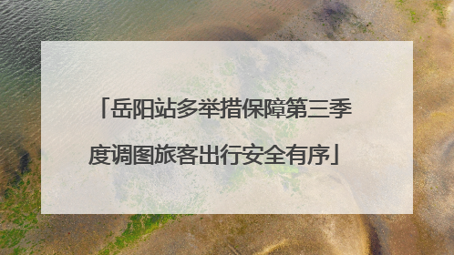 岳阳站多举措保障第三季度调图旅客出行安全有序