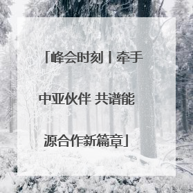 峰会时刻丨牵手中亚伙伴 共谱能源合作新篇章
