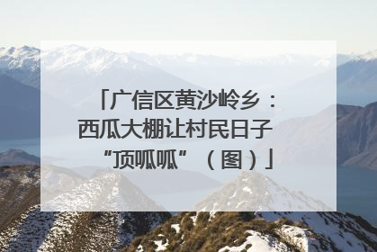 广信区黄沙岭乡：西瓜大棚让村民日子“顶呱呱”（图）