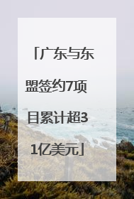 广东与东盟签约7项目累计超31亿美元