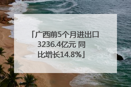 广西前5个月进出口3236.4亿元 同比增长14.8%