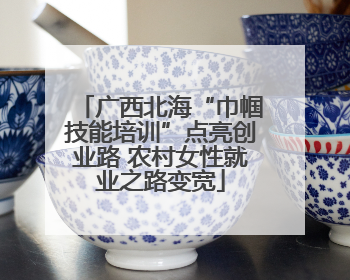 广西北海“巾帼技能培训”点亮创业路 农村女性就业之路变宽