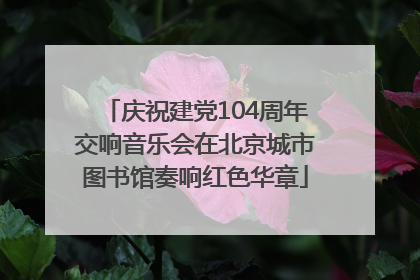 庆祝建党104周年交响音乐会在北京城市图书馆奏响红色华章