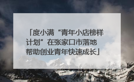 度小满“青年小店榜样计划”在张家口市落地 帮助创业青年快速成长
