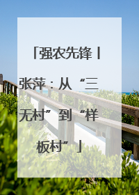 强农先锋丨张萍：从“三无村”到“样板村”