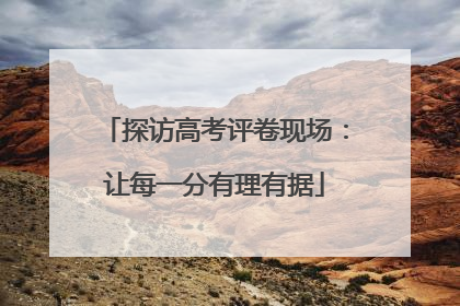 探访高考评卷现场：让每一分有理有据